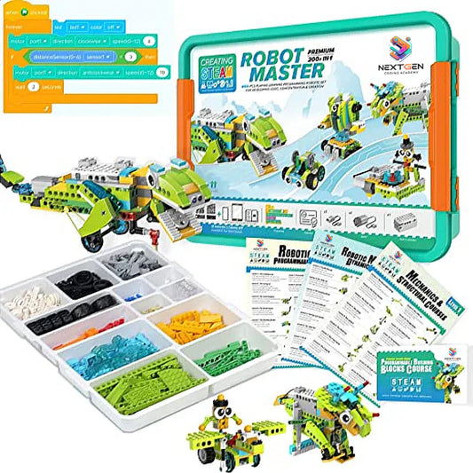 NextGen Innovator Kit – 200-in-1 Scratch Jr Coding Robot Kit | Beginner Project-Based & Hands-On Robotics Set for Kids