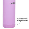 AHAVA 350 ml Insulated Water Bottle | 12H Hot, 24H Cold | BPA Free | Premium Stainless Steel Water Bottle for School Children with Silicone boot protector