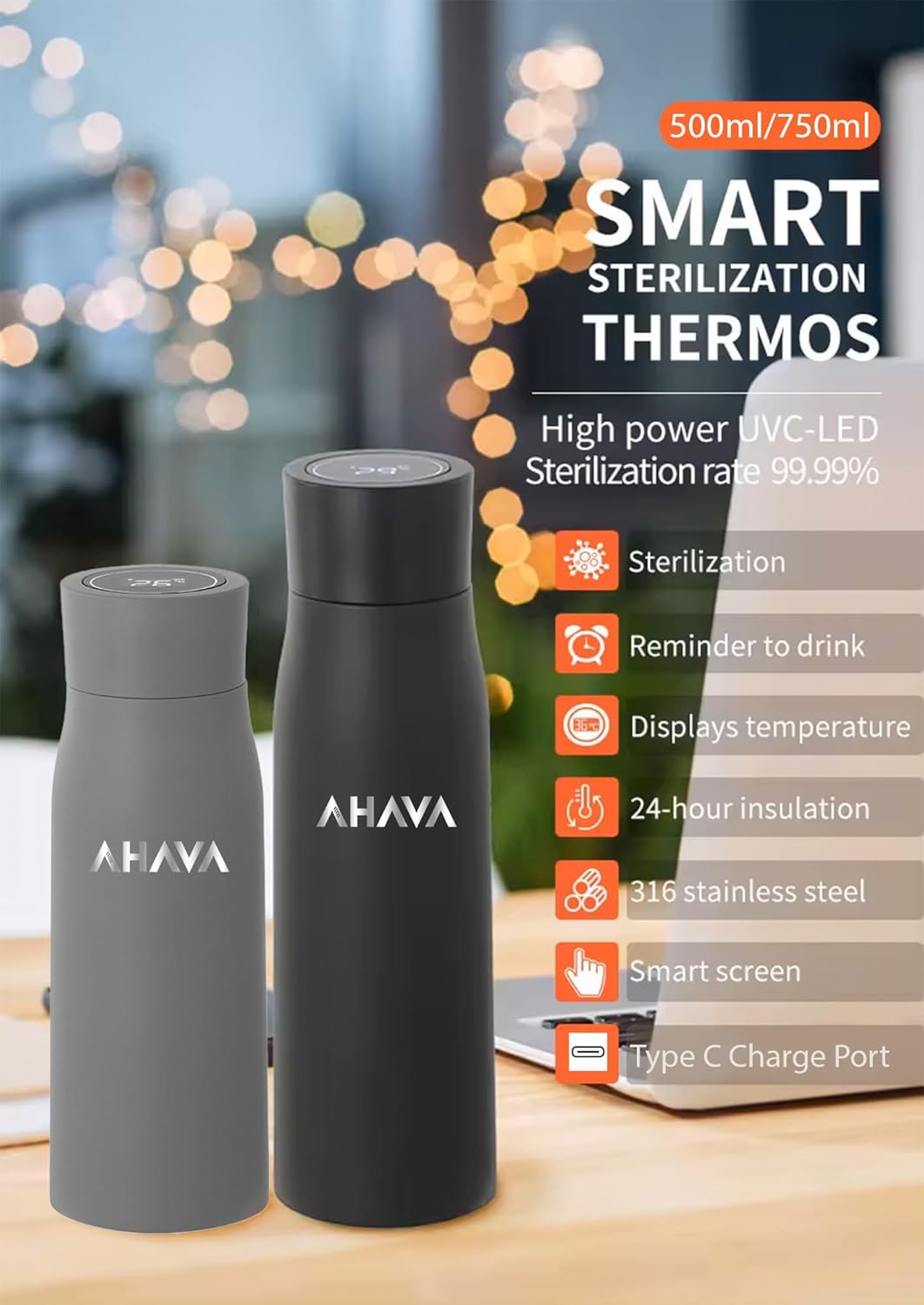 Smart Hydration UV Bottle