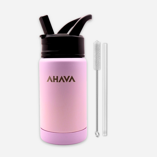 AHAVA 350ml Insulated Water Bottle | 12H Hot, 24H Cold | BPA-Free| Premium Stainless Steel Water Bottle for School Children with Boot