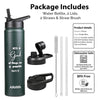 AHAVA Christian Gift Stainless Steel Hot Water Bottle | 750 ml | 2 Lids | Dishwasher Safe | 12hrs Hot, 24hrs Cold | with God All Things are Possible | Matthew 19:26 (Dark Slate Green)