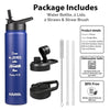 AHAVA Christian Gift Stainless Steel Hot Water Bottle | 750 ml | 2 Lids | Dishwasher Safe | 12hrs Hot, 24hrs Cold | I AM The Lord who Healeth thee | Exodus 15:26 (Estate Blue)