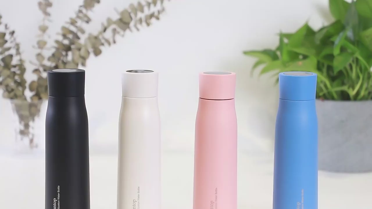 Load video: UV Water Bottles 500 ml and 750 ml